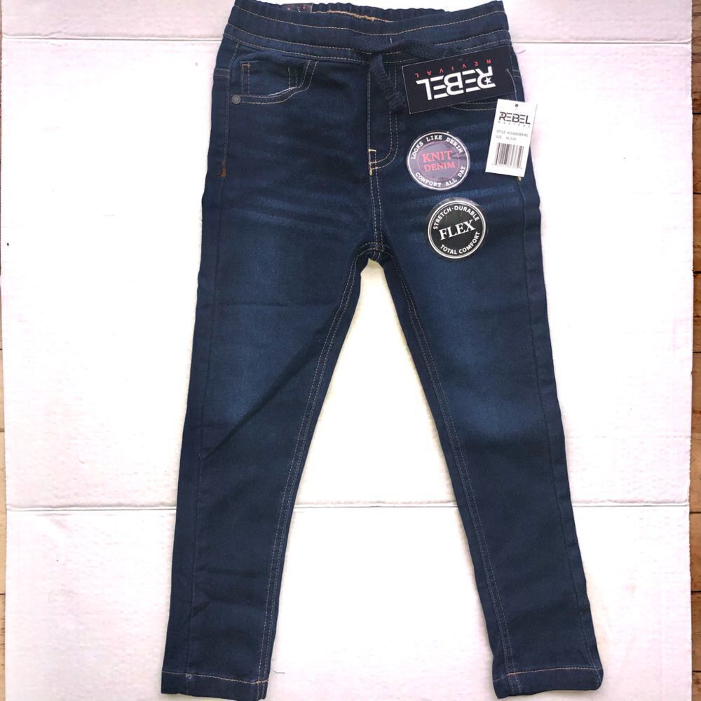 Nwt Girls M (5/6) Rebel Revival Pill On Denim Jeggings